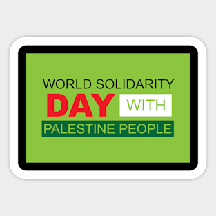 World Solidarity Day With Palestine People Sticker